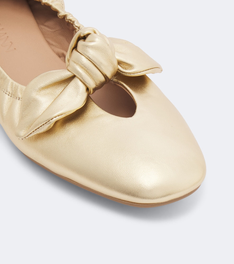 Zimmermann Carousel metallic leather ballet flats - Gold Ballerina Flats