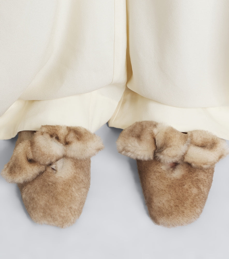 Zimmermann Carousel shearling ballet flats (Beige) - Ballerina Flats
