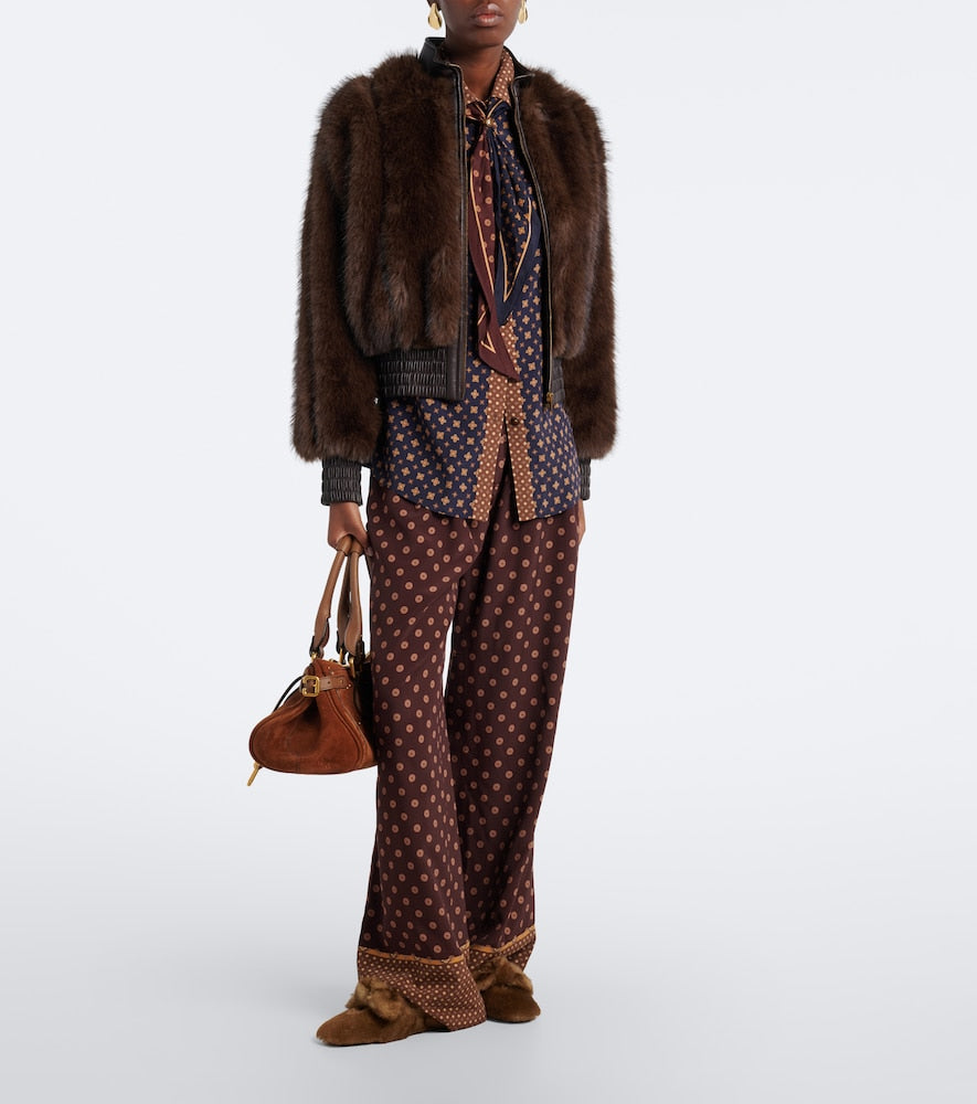 Zimmermann Carousel shearling ballet flats in Brown - Ballerina Flats