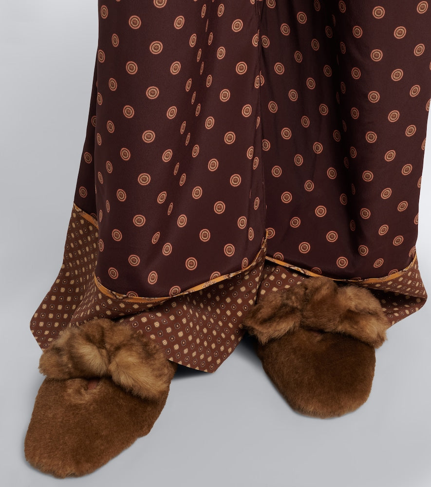Zimmermann Carousel shearling ballet flats in Brown - Ballerina Flats