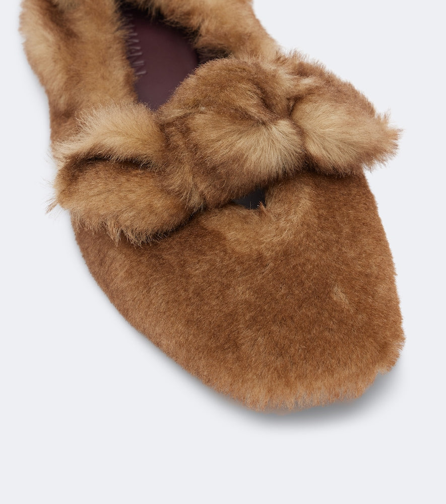 Zimmermann Carousel shearling ballet flats in Brown - Ballerina Flats