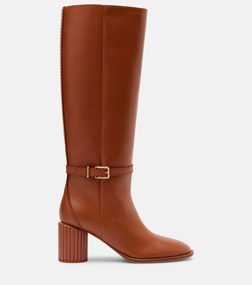 Brown Zimmermann Eddie 70 leather knee-high boots - Mid Heel Boots