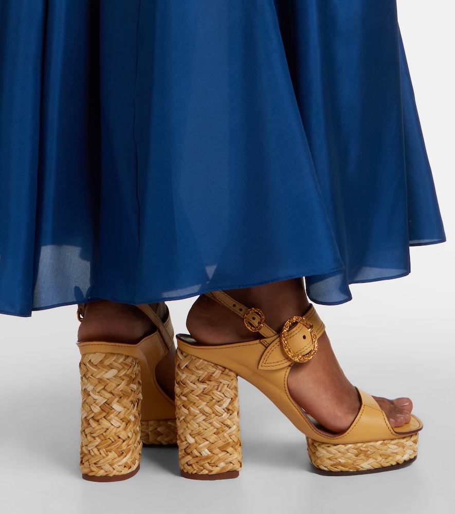 Brown Zimmermann Solena leather platform sandals - High-Heel Sandals