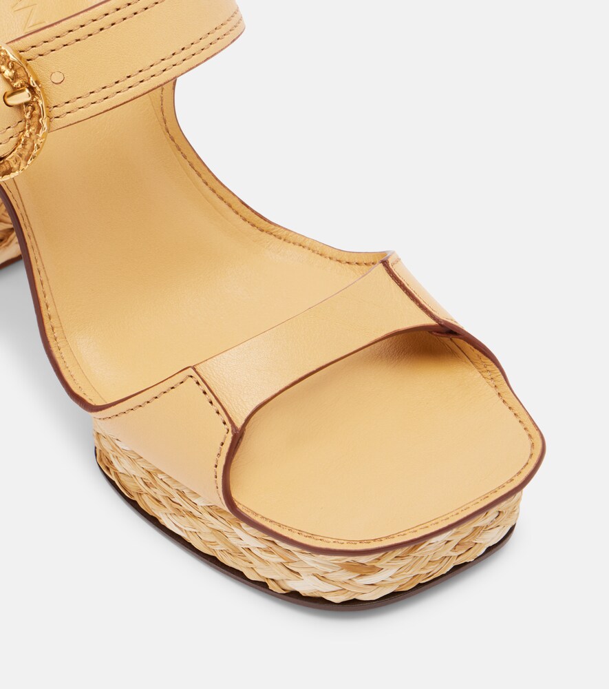 Brown Zimmermann Solena leather platform sandals - High-Heel Sandals