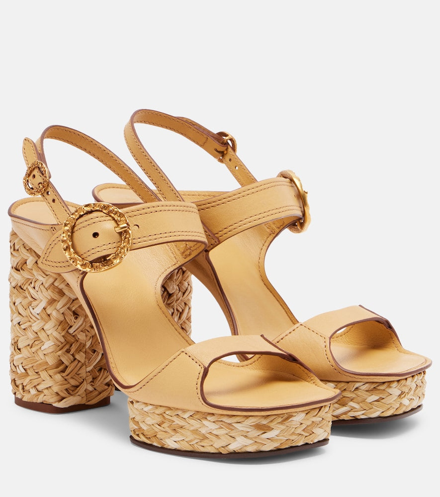 Brown Zimmermann Solena leather platform sandals - High-Heel Sandals