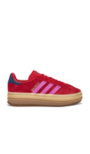 adidas Originals Gazelle Bold in Red | Red  Semi Lucid Fuchsia  & Night Indigo Low Top Sneakers for Women