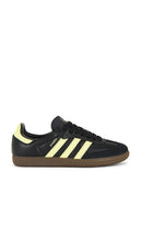 adidas Originals Samba OG in Black | Core Black  Pulse Lime & Gum 5 Low Top Sneakers for Women