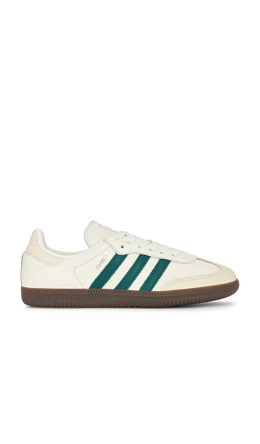 adidas Originals Samba OG in White | Cloud White  Legacy Teal & Wonder White Lifestyle Sneakers for Women