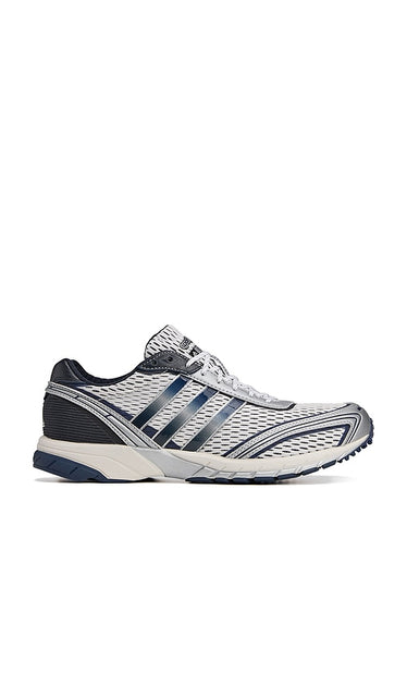 adidas Originals X Sporty & Rich Adizero Adios Sneaker in Grey | Cloud White  Collegiate Navy  & Cloud Wh Low Top Sneakers for Women