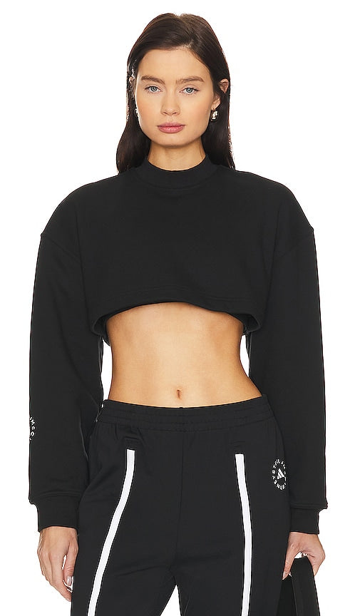adidas by Stella McCartney True Casuals Crop Sweatshirt in Grey