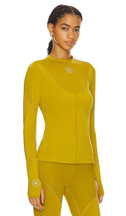 adidas by Stella McCartney Truepurpose Training Longsleeve Top in Olive