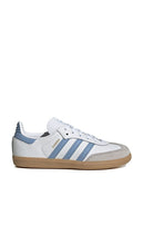 adidas Originals Kids Samba Og Sneaker in White,Blue | White & Blue Shoes for Women