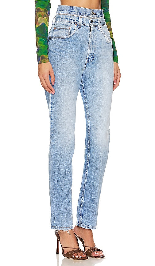 aligrace Double Waist Customs in Blue