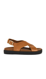 ALOHAS Nico Sandals in Tan | Tan Flat Sandals for Women
