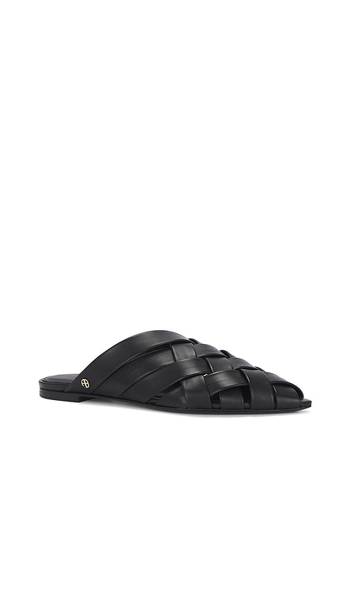 ANINE BING Eve Flats in Black