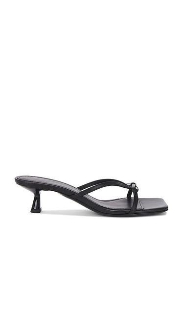 ANINE BING Jackie Heels in Black | Black Open Toe Heels for Women