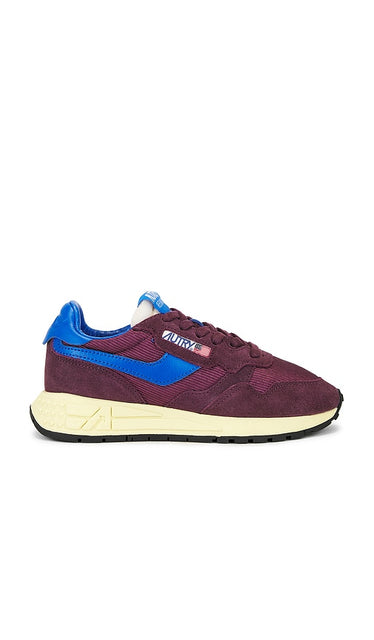 Autry Reelwind Low Sneaker in Burgundy | Taupe & Victory Blue Lifestyle Sneakers for Women
