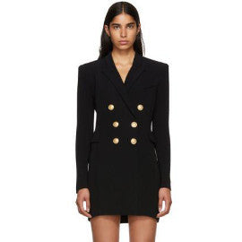 Balmain Button Blazer Dress - BlackSkinny Fashion