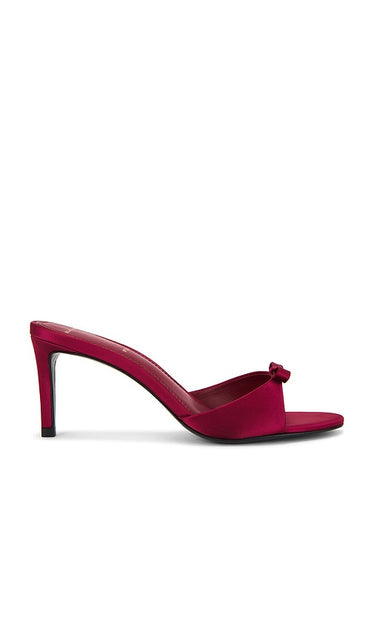 BLACK SUEDE STUDIO Albie 65 Mule in Burgundy | Cranberry Open Toe Mules for Women