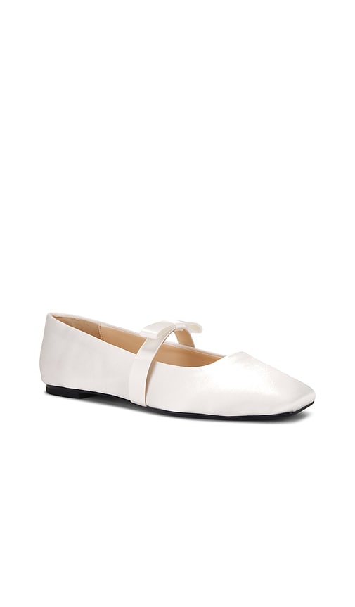 BLACK SUEDE STUDIO Dea Flat in White