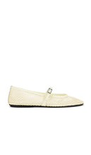 BLACK SUEDE STUDIO Mika Flat in Yellow | Butter Mary Jane Flats for Women