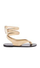 BLACK SUEDE STUDIO Tres Sandal in Beige | Sand Suede Strappy Sandals for Women