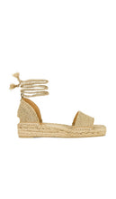 Castaner Silvia Espadrille in Neutral | Yute Flat Espadrilles for Women