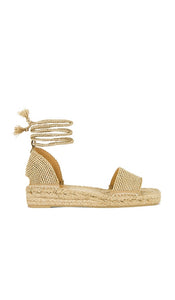 Castaner Silvia Espadrille in Neutral | Yute Flat Espadrilles for Women