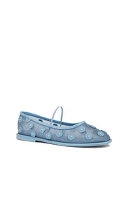 Coach Emilia Tea Rose Mesh Mary Jane in Blue