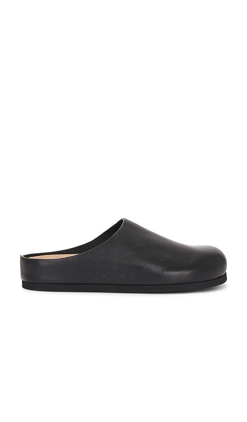 Common Projects Leather Clog in Black | Black Clogs for Women