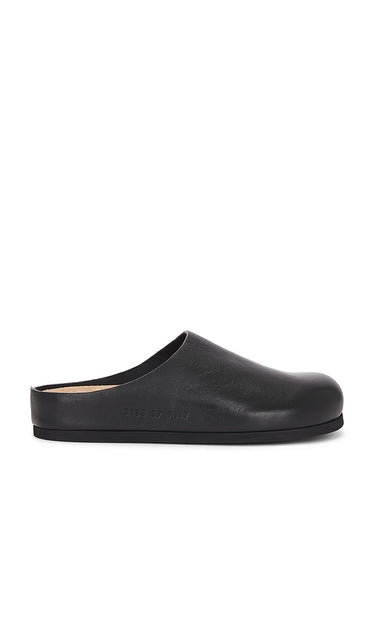 Common Projects Leather Clog in Black | Black Clogs for Women