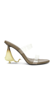 Cult Gaia Calisto Sandal in Olive | Rosemary Heeled Sandals for Women