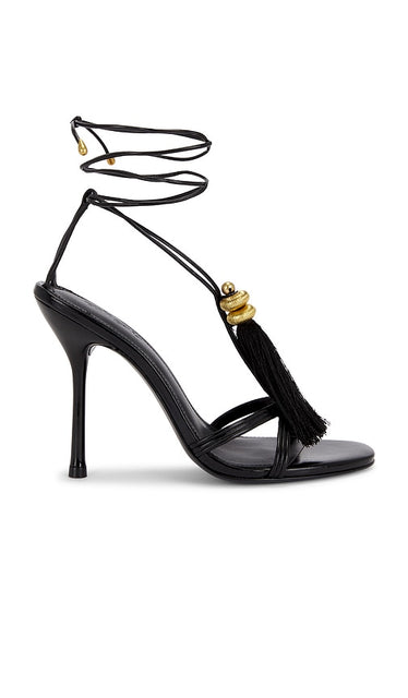 Cult Gaia Farah Sandal in Black | Black Heeled Sandals for Women