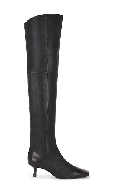 Cult Gaia Silas Over The Knee Boot in Black | Black Heeled Boots for Women