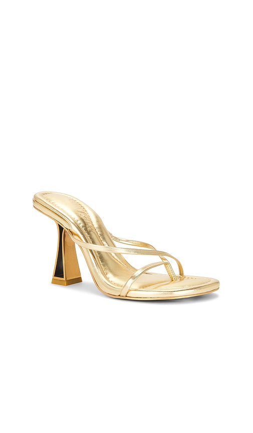 Cult Gaia Soriah Sandal in Metallic Gold