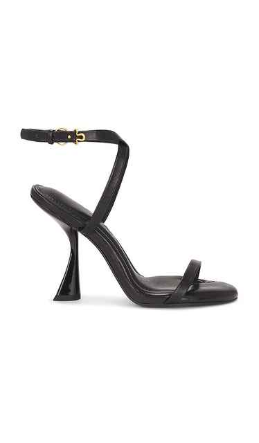 Cult Gaia Zayn Sandal in Black | Black Open Toe Heels for Women