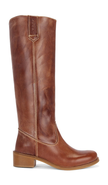 Dico Copenhagen Ann Gaucho Boot in Cognac | Cognac Knee-High Boots for Women