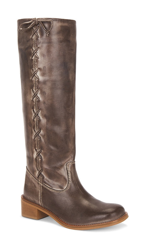 Dico Copenhagen Ann Side Laces Gaucho Boot in Brown