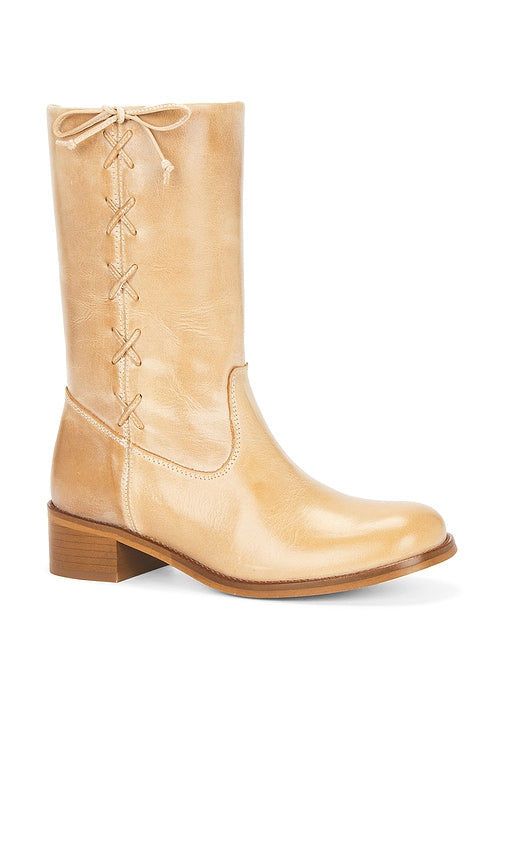 Dico Copenhagen Julia Side Laces Gaucho Boot in Tan