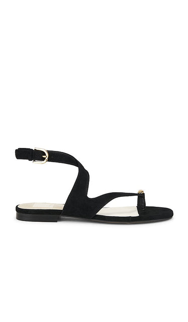Dolce Vita Earla Sandal in Black | Onyx Flat Sandals for Women