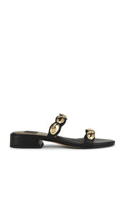 Dolce Vita Fresco Sandal in Black | Black Flat Sandals for Women