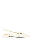 Dolce Vita Payge Flat in White | Off White Sling Back Flats for Women