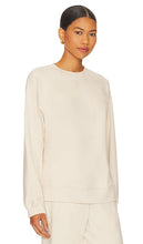 eberjey Luxe Long Sweatshirt in Cream