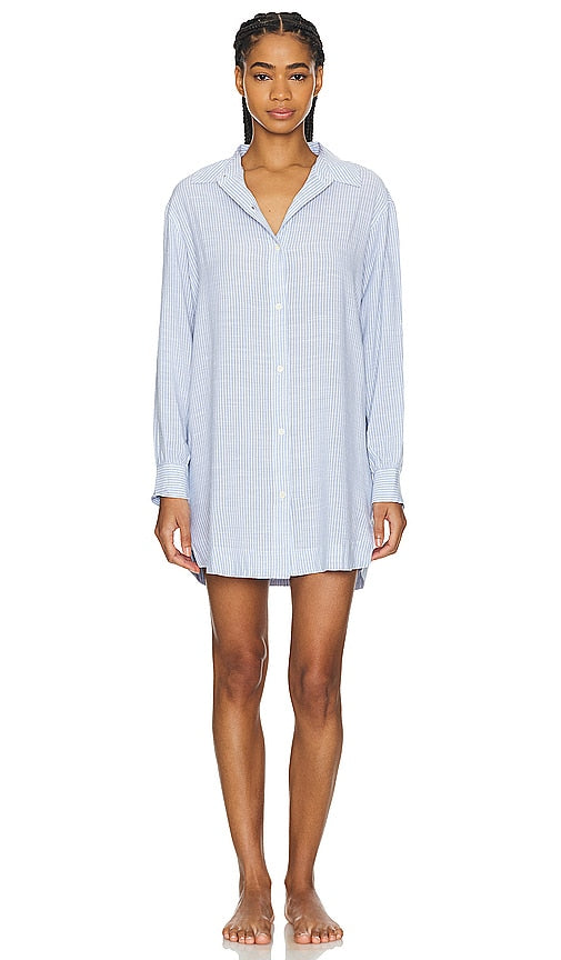 eberjey Nautico Sleepshirt in Blue - Chemise de nuit eberjey Nautico en bleu - eberjey Nautico 蓝色睡衣 - Eberjey Nautico Schlafshirt in Blau - eberjey Nautico 슬립셔츠 블루 색상 - Camicia da notte eberjey Nautico in blu