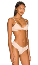eberjey Pima Stretch Cotton V Bralette in Beige