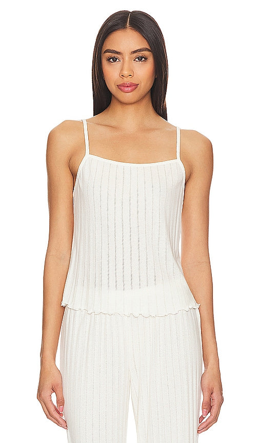 eberjey Pointelle Cami in Ivory - Camisole en pointelle eberjey en ivoire - eberjey 象牙色挑窿吊带背心 - Eberjey Pointelle Cami in Elfenbein - eberjey 포인텔 캐미 아이보리 색상 - eberjey Pointelle Cami in avorio