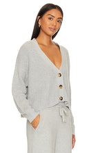 eberjey Recycled Sweater Cropped Cardigan in Grey