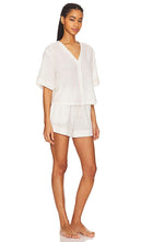 eberjey Short Sleeve Top & Short Set in Ivory