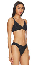 eberjey Soft Stretch Plunge Bralette in Black