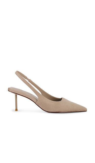 FEMME LA G55 Slingback Pump in Tan | Suede Sand Pump Heels for Women